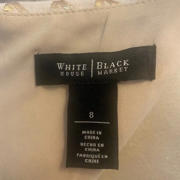 White House Black Market Cream A-Line Mini Dress - Picture 5 of 6